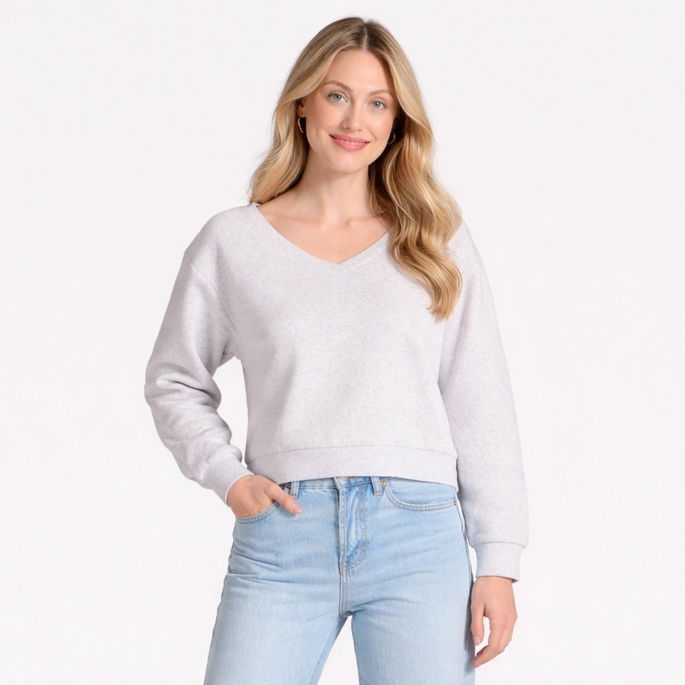 Universal Thread Women's Sweatshirt Light Heather Gray Size M